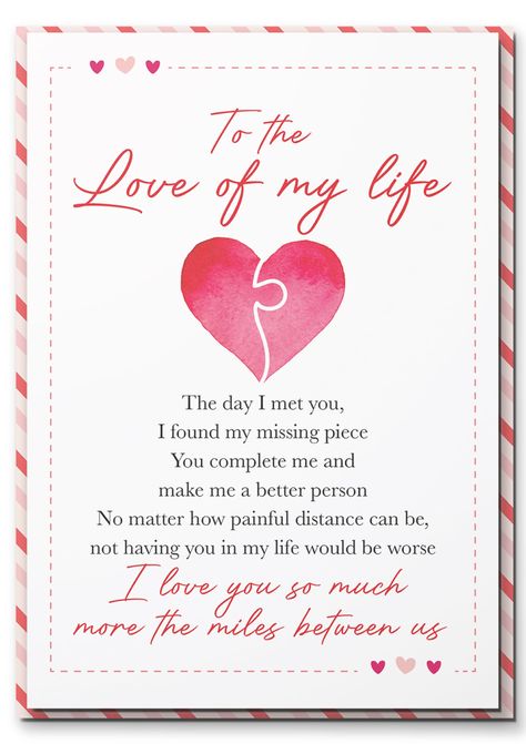 PRICES MAY VARY. THOUGHTFUL DESIGN: Our Valentine's Day card for your wife boasts a heartwarming and romantic design that perfectly captures the spirit of love. With its minimalist aesthetics, beautiful artwork, and carefully chosen words, this Valentine card serves as a heartfelt expression of your love and appreciation for everything she means to you PREMIUM QUALITY: Crafted with care, Valentine's Day Card for wife is printed on high-quality, eco-friendly cardstock for a luxurious feel. This c Romantic Poems For Her, Wife Appreciation Day, Poems For Your Boyfriend, Love My Wife Quotes, Love Good Morning Quotes, Distance Love Quotes, Sweet Romantic Quotes, Meaningful Love Quotes, Love Quotes For Him Romantic