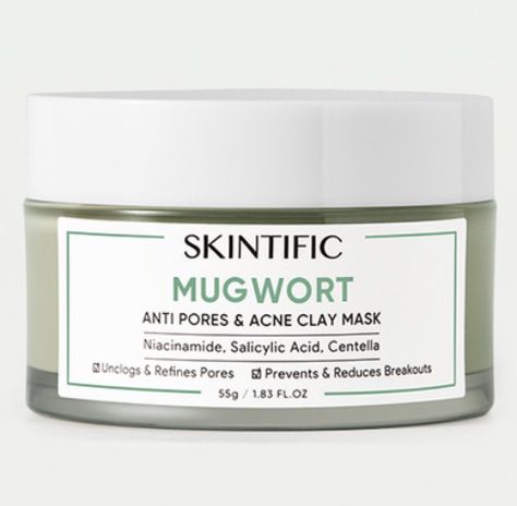 ￼SKINTIFIC - Mugwort Anti Pores & Acne Clay Mask Skintific Clay Mask, Mugwort Clay Mask, Face Care Routine, Acne Skincare Routine, Clay Mask, Daily Skin Care, Clay Masks, Anti Acne, Salicylic Acid