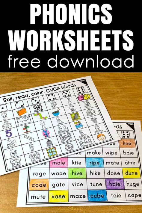 phonics worksheets with roll and read pages Free Phonics Games, Free Phonics Worksheets, Phonics Reading Activities, 1st Grade Phonics, Multisensory Learning, Roll And Read, Owl Room, Teach Phonics, Decoding Strategies