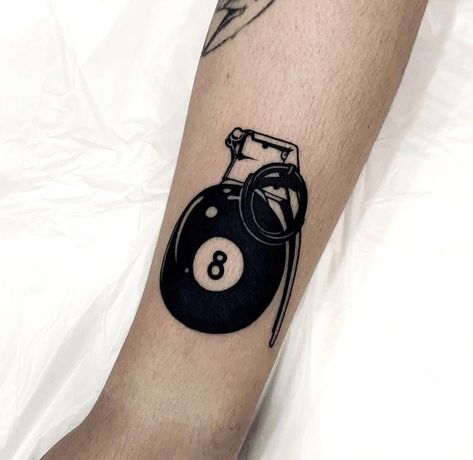 Eight Ball Tattoo, Magic 8 Ball Tattoo, 8 Ball Tattoo, Magic Eight Ball, Ball Tattoo, Back Shoulder Tattoos, Eight Ball, Tattoo Placement Ideas, Magic 8 Ball