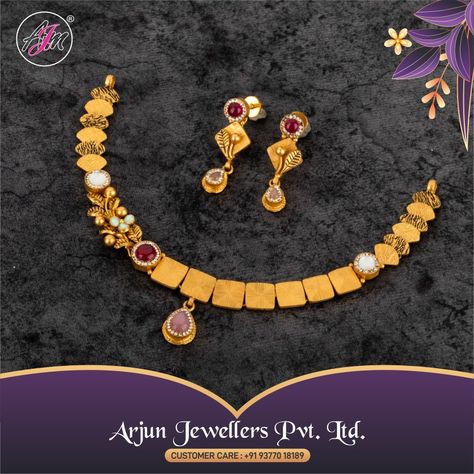 Dokiya Design Gold New Delicate, Arjun Jewellers, Fashion Jewelry Necklaces Gold, Wedding Jewelry Sets Bridal Jewellery, Ankle Bracelets Diy, Delicate Gold Jewelry, Bridal Necklace Designs, Gold Jewels Design, Antique Necklaces Design