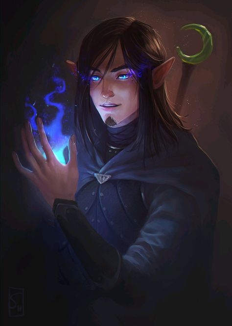 Arcane Trickster, Male Elf, Fantasy Wizard, Pathfinder Character, Elves Fantasy, Elf Art, Fantasy Pictures, Fantasy Races, Dungeons And Dragons Characters