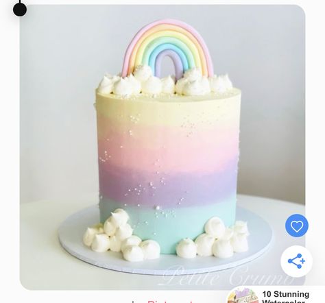 Rainbow Cake Ideas, Rainbow Smash Cakes, Pastel Rainbow Cake, Chocolate Oreo Cake, Rainbow First Birthday, Chocolate Cake Designs, Smash Cake Girl, Pastel Birthday, Rainbow Birthday Cake