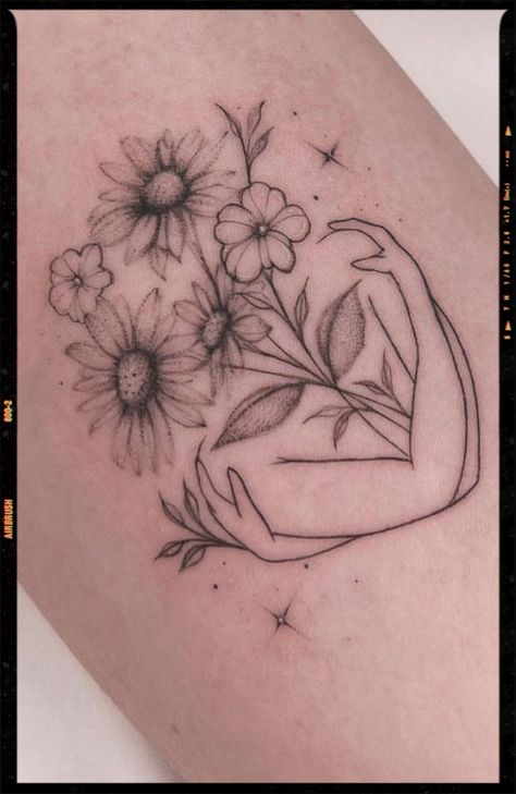 Esthetics Tattoo Ideas, Sept Love Tattoo, Love Your Self Tattoo Men, Tattoos For Self Worth, Esthetics Tattoos, Personal Growth Tattoo Ideas, Growing Up Tattoo, Self Esteem Tattoo, Curly Hair Tattoo