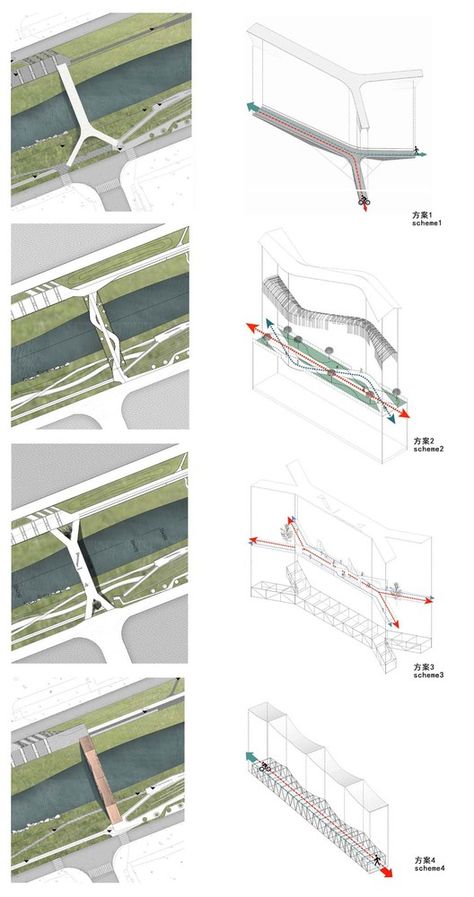 Footbridge Design Architecture, Bridge Plan Architecture, Pedestrian Bridge Design Concept, Urban Planing Concept, Pedestrian Bridge Architecture, Bridge Design Architecture, Bridge Architecture Design, Pedestrian Bridge Design, Concept Design Architecture