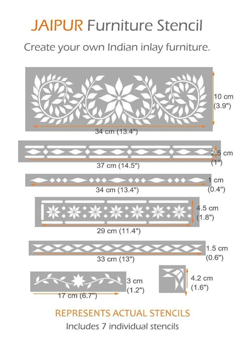 Floor Stencil, Floor Stencils, Furniture Stencil, Craft Furniture, Bone Inlay Furniture, Inlay Furniture, Stencil Projects, Stencils For Painting, Tile Stencil