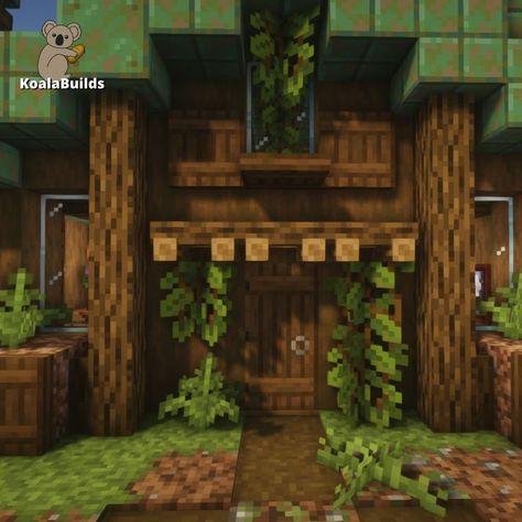 Tap for the tutorial Minecraft Doorway, Doorway Design, Minecraft Decoration, Minecraft Blocks, Minecraft Structures, Minecraft Interior Design, Minecraft House Plans, Minecraft Farm, Minecraft Cottage