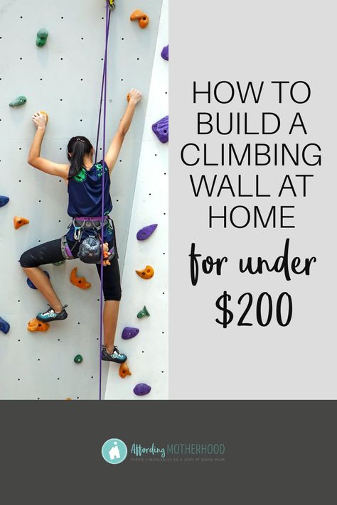 Garage Climbing Gym, Inside Rock Climbing Wall, Build Rock Climbing Wall, Build Your Own Rock Climbing Wall, Portable Climbing Wall, Home Gym With Rock Wall, Indoor Home Rock Climbing Wall, Home Rock Wall Indoor Climbing, How To Build A Rock Climbing Wall