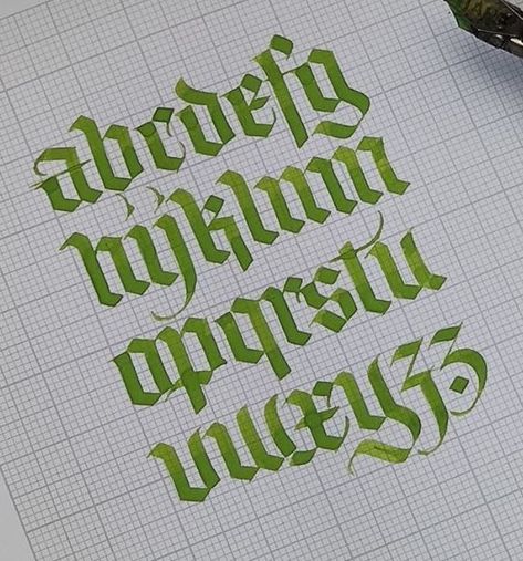 Add a bold statement to your artwork with classic gothic style fonts. Explore our diverse range of fonts for every need! #BoldTypography #GothicStyle Goth Calligraphy, Brush Letters, Calligraphy Letters Alphabet, Gothic Calligraphy, Typography Drawing, Gothic Lettering, Lettering Styles Alphabet, Tattoo Lettering Fonts, Typography Alphabet