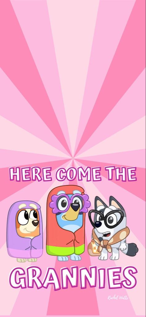 Bluey Cartoon Wallpaper Ipad, Bluey Mum Wallpaper, Bluey Bingo Granny, Bluey Grannies Muffin, Bluey Show Wallpaper Iphone, Kid Ipad Wallpaper, Cute Bluey Wallpaper, Bluey Cartoon Lockscreen, Bluey Fan Art Wallpaper