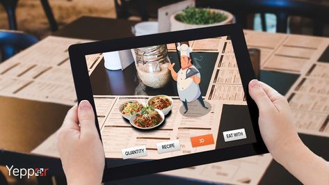 Yeppar enhances the experience of virtual 3D on ordered food and attract the customers to see an amazing view by Restaurant Apps. Augmented reality application gives you something new and grab the attention of the customers by offering them latest recipes along with the offers and discounts. Augmented Reality Art, Marketing Analysis, Ar Technology, Restaurant Business, Business Marketing Plan, Best Photo Background, Real Estate Branding, Future Tech, Brand Promotion