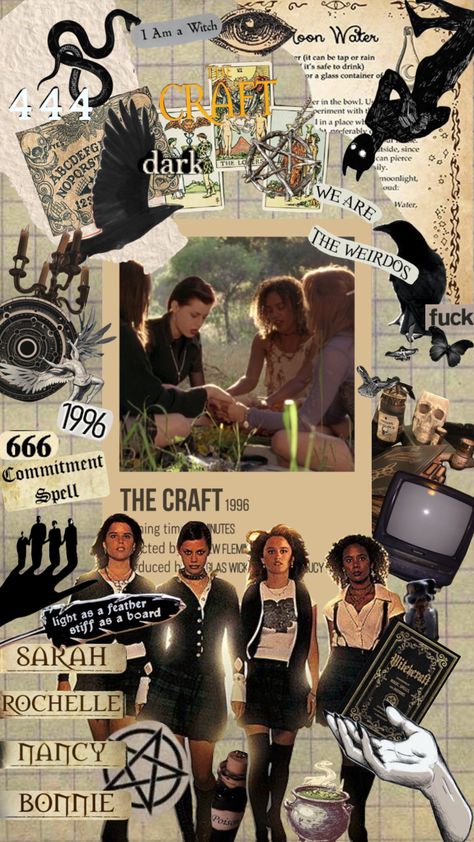 Movie Wallpapers Collage, The Craft 1996 Aesthetic, The Craft Wallpaper Iphone, Witch Collage Wallpaper, The Craft Wallpaper, Witchcraft Wallpaper, The Craft, The Craft Aesthetic, The Craft 1996