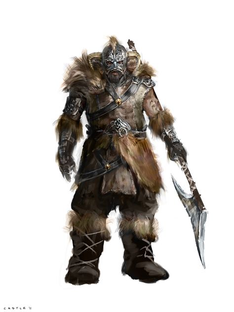 Gladiator Artwork, Viking Ancestry, Orc Shaman, Barbarian Armor, Norse Myth, Character Inspiration Male, Pathfinder Rpg, Viking Art, A Wolf