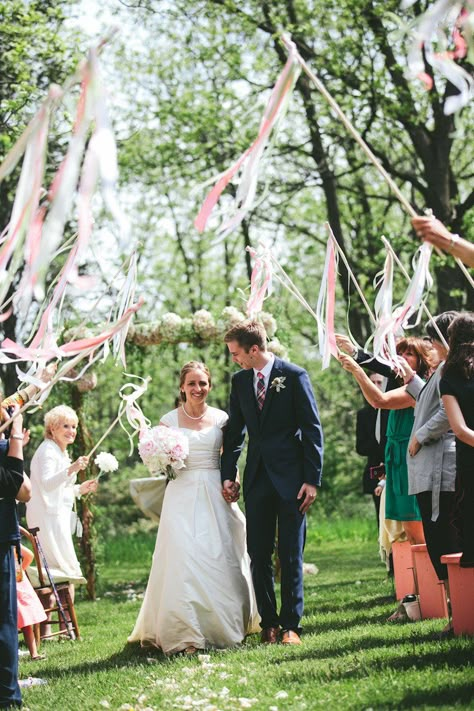 Diy Wedding Dj, Wedding Recessional, Wedding Send Off Ideas, Wedding Ribbon Wands, Wedding Exit Ideas, Send Off Ideas, Wedding Wands, Ribbon Wands, Wedding Exit