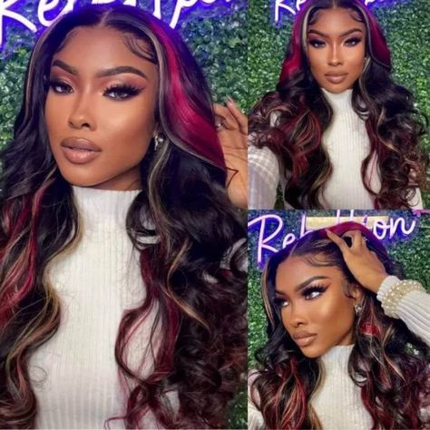 PRICES MAY VARY. 【Skunk Stripe Wigs Lace Front Human Hair】Glueless Highlight 13x4 Lace Front Wigs Human Hair Pre Plucked with Baby Hair with Super Natural Hairline, Material Was Cut From Young Girls, Full Cuticle Aligned, Bouncy, soft and comfortable. 【Blonde Red Highlight Wig Cap】Medium Cap Size(22 inch - 22.5 inch), with 3 Combs and Adjustable Straps Make it Fit Most People. Secure and comfortable.Natural hairline and baby hair around to make the hair more natural. 【Nadula Blonde Lace Front Wi Skunk Stripe Wigs, Skunk Stripe, Wigs Human Hair, Baby Hair, Body Wave, Lace Front Wigs, Density, Lace Front, Human Hair