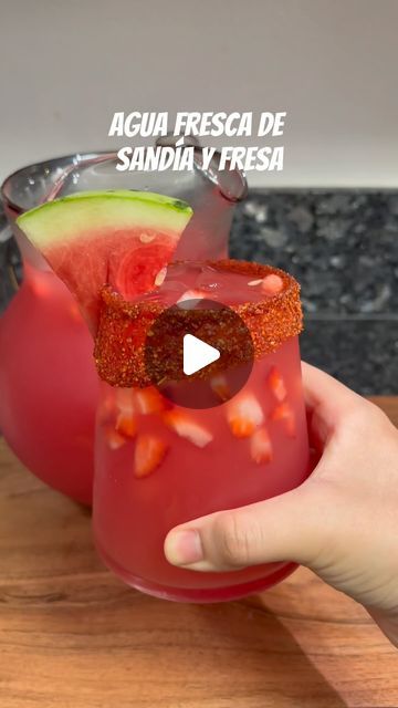 Agua Fresca With Alcohol, Watermelon Strawberry Agua Fresca, Sandia Agua Fresca Recipe, Watermelon Aqua Fresca Recipe, Aqua Fresca Recipes, Watermelon Aqua Fresca, Watermelon Recipes Drinks, Peach Sorbet Recipe, Agua Fresca Recipe