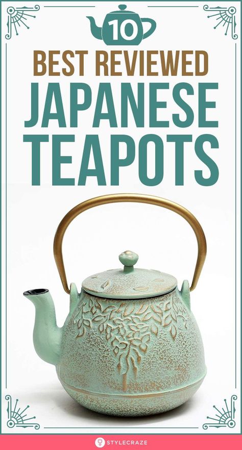 10 Best Japanese Teapots: These teapots are made with different materials like cast iron, porcelain stone, ceramic, and glass. They usually have removable stainless steel infusers that strain loose tea leaves. These pretty teapots are perfect for hosting guests for tea parties or as a decor centerpiece and make for elegant gifts. #TeaPot #Japanese #GiftIdeas #Tea #TeaLovers Tea Pots Ceramic, Traditional Japanese Kitchen, Tea Pot With Infuser, Japanese Tea Pot, Teapot With Infuser, Glass Teapot With Infuser, Tea Strainer Infuser, Tetsubin Teapots, Stone Ceramic