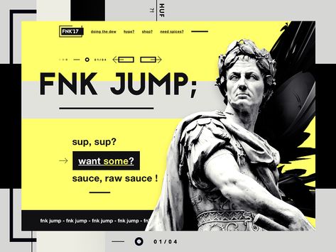 FNK'17 shopping urban wear clothing art statue hype minimal one page ui design website design web design landing page Urban Website Design, Creative Pizza, Style Web, Thumbnail Design, Ui Design Website, Swiss Design, Portfolio Inspiration, Design Website, Marketing Collateral