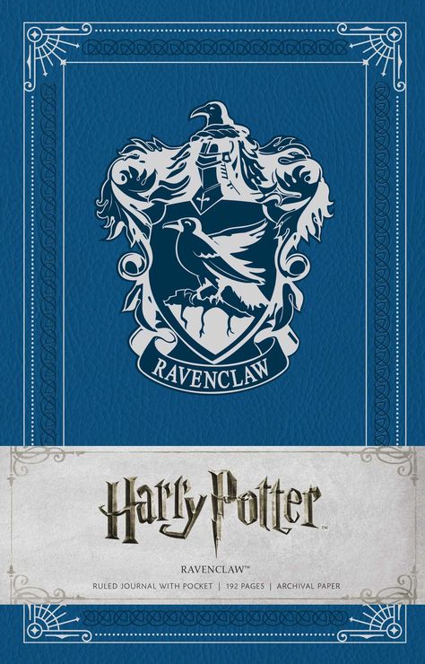 Harry Potter Notebook, Ravenclaw Crest, Hogwarts Founders, Ravenclaw Aesthetic, Ravenclaw House, Harry Potter Ravenclaw, Harry Potter Films, Ruled Notebook, Harry Potter Film