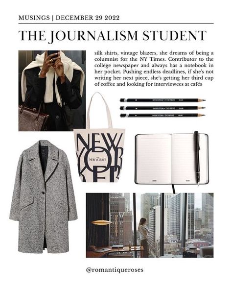 Journalism Student Aesthetic, Female Journalist Aesthetic, Journalist Outfit, College Newspaper, Fashion Journalist, Journalism Major, Journalism School, Fashion Journalism, Journalism Career