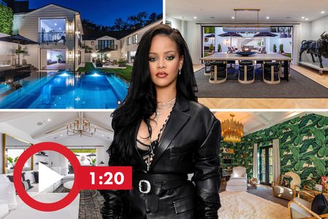 Inside Rihanna's new house—a $13.8M mansion in Beverly Hills Rihanna House Interior, Rihanna House, Rihanna Home, Mansion In Beverly Hills, Rihanna News, Houses Mansions, Beverly Hills Mansion, French Oak Flooring, Luxury Houses Mansions