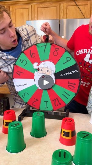 Wheel of Gifts 🎁 | Wheel of Gifts 🎁 Dad and family spin the wheel to get some really fun prizes. Naughty and Nice cups have real surprises. (for entertainment) | By Peter B | Facebook Drinking Wheel Game Spin, Wheel Games Spinning, Spin The Wheel Christmas Game, Spinning Wheel Games, Spin Wheel Game Ideas, Prize Wheel Ideas, Diy Roulette Wheel, Spin Wheel Diy, Cup Games With Prizes