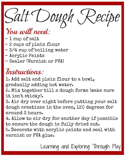 Salt Dough Recipe, quick and simple salt dough. Easy salt dough recipe. Arts and crafts. Salt Dough Christmas Ornaments, Salt Dough Crafts, Salt Dough Recipe, Salt Dough Ornaments, Dough Ornaments, Salt Dough, Baby Art, Dough Recipe, Trendy Baby