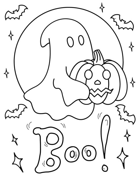 Halloween Coloring Pictures, Halloween Coloring Pages Printable, Cute Halloween Coloring Pages, Moldes Halloween, Free Halloween Coloring Pages, Halloween Coloring Sheets, Image Halloween, Pumpkin Coloring Pages, Halloween Coloring Book