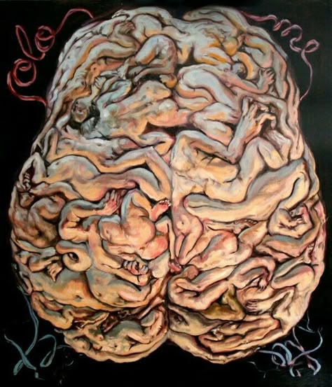 Jane Marple, Brain Art, Art Anatomy, Tortured Soul, Wow Art, Human Brain, A Level Art, Ap Art, Weird Art