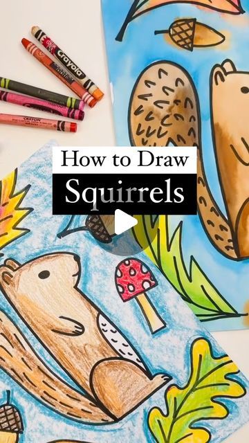 🎨 Empowering Art Projects for Kids on Instagram: "🐿️ Q: What do you call a fight between squirrels? 🐿️ A: A squarrel 🥁🎉 No one’s fighting over these adorable forest friends in our How to Draw a Squirrel lesson. This project adapts to whatever supplies you have on hand which makes your life easy! How to Draw Squirrels is now in the Studio Sprout lesson library. As always this animal drawing project is packed with lots of fun science facts alongside a step-by-step video tutorial and printable lesson plan. Share with a friend who’d go nuts 🌰 over this project." Animal Drawings For Kids, Fun Science Facts, Draw A Squirrel, Animal Lessons, First Grade Art, Squirrel Art, Fall Art Projects, Oil Pastels Painting, Cool Science Facts