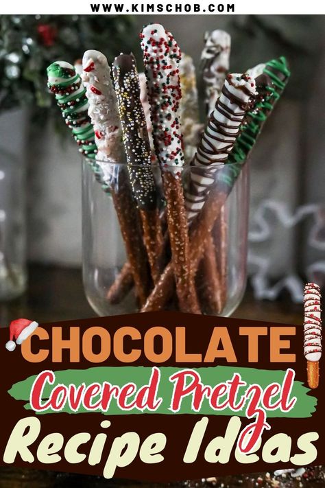 Try these Christmas pretzels dipped in chocolate for an easy and quick holiday treat. Pretzel rods that are dipped in melted chocolate and decorated with Christmas sprinkles, chopped peppermints, and more. Choc Pretzels Rods, Holiday Pretzels Christmas, Chocolate Dip Pretzel Rods, Chocolate Dipped Pretzel Rods Christmas, Chocolate Dipped Pretzel Rods Recipe, Choc Dipped Pretzel Rods, Chocolate Pretzel Rods Christmas, Holiday Pretzel Rods, Chocolate Dipped Pretzels Rods