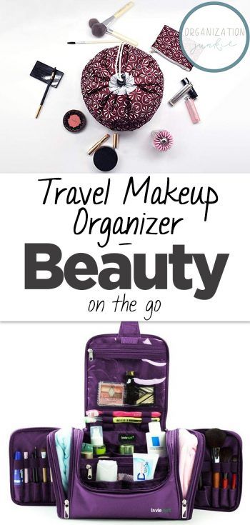 Travel Makeup Organizer–Beauty On the Go How To Organize Makeup, Diy Travel Makeup, Makeup Holder Organizers, Hanging Makeup Organizer, Valentine Cupcakes, Organize Makeup, Organized Travel, Organization Makeup, Makeup Organization Diy