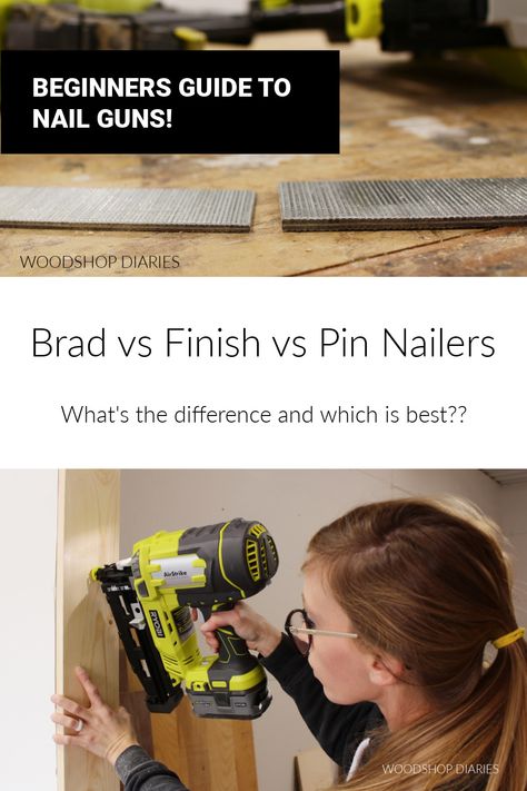 Brad Nailer Projects Diy, Woodshop Tools, Diy Handyman, Finish Carpentry, Staplers, Brad Nailer, Wood Crafting Tools, Carpentry Diy, Diy Furniture Renovation