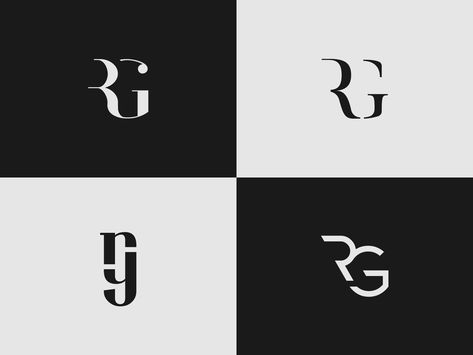 Throwback to 2017. Initial concepts presented for a videographer with initials R and G. Graphic Design Layout, G Tattoo, Wedding Initials, Monogram Logo Design, Initials Logo, Letter Logo Design, Wedding Logos, Luxury Logo, Branding Agency