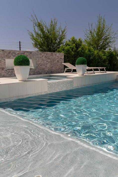 StoneScapes Regular Pebbles Aqua White | NPT Pool Finishes Pool Decor Ideas, Pools Ideas, Indoor Pool House, White Pool, Pool Plaster, Indoor Swimming Pool Design, Indoor Pool Design, Dream Backyard Pool, Piscina Interior