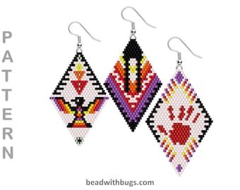 Beaded Earring Patterns, Brick Stitch Pattern Earring, Beaded Earrings Pattern, Baby Mocs, Seed Bead Jewelry Patterns, Stitch Earrings, Native Beading Patterns, Beaded Earrings Native, Seed Bead Pattern