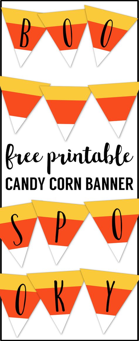 Free Printable Halloween Banner Candy Corn Letters. Candy Corn printable complete alphabet letters to creat any Halloween decor sign. Spooky, Boo, Happy Halloween. #papertraildesign Happy Halloween Sign Printables, Corn Printable, Daycare Decorations, Printable Halloween Banner, Halloween Classroom Decor, Printable Lables, Halloween Classroom Door, Minion Halloween, Halloween Bulletin Boards