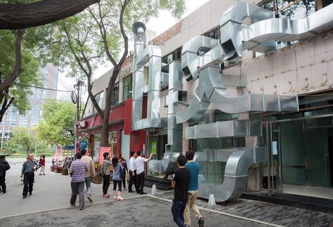 Tubular Baitasi visitor centre for Beijing Design Week 2015 by People's Architecture Office Pagoda Temple, Multi Storey Building, Hvac Duct, Architectural Association, Derelict Buildings, Ancient Houses, Architectural Practice, Chinese Architecture, Installation Design