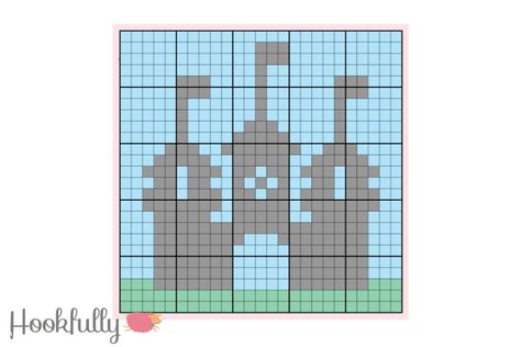 How to crochet a C2C castle? The castle C2C crochet pattern free version includes an online c2c crochet diagram and written instructions for a silhouette castle. (The premium PDF includes a graph and tutorial for a colo... Crochet Castle Free Pattern, Crochet Castle, Crochet Stitches Round, C2c Crochet Pattern, Castle Silhouette, C2c Crochet Pattern Free, Kids Castle, Knitted Doll Patterns, Crochet Princess