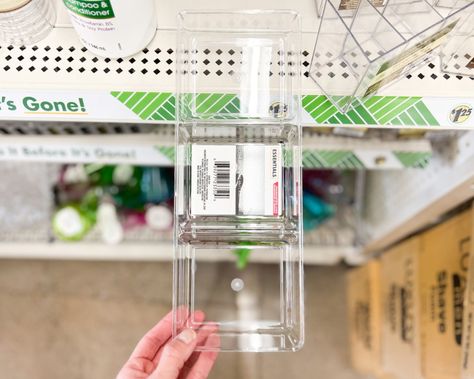 12 Dollar Tree Storage Ideas You Need in 2024 (#3 is Brilliant!) Dollar Tree Storage Bins, Dishwasher Tabs, Popcorn Containers, Dollar Tree Storage, Clear Makeup Organizer, Stacking Bins, Toothbrush Travel Case, Acrylic Containers, Clear Bins