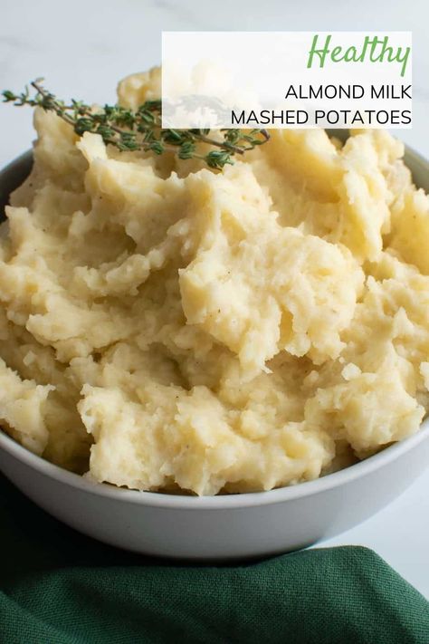 Almond Milk Mashed Potatoes Almond Milk Mashed Potatoes, Best Vegan Mashed Potatoes, Instapot Mashed Potatoes, Mashed Potatoes Vegan, Freezing Mashed Potatoes, Garlic Mashed Potatoes Easy, Russet Potato Recipes, Mashed Potatoes Recipe Easy, Garlic Mash