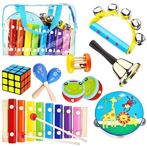 Amazon.com: Kids Musical Percussion Instruments Set Wooden Musical Toys For Toddlers Babies Rhythm Instruments 1 2 3 4 5 6 Years Old Children Educational Music Gift: Musical Instruments Small Musical Instruments, Toddler Instruments, Musical Instruments For Toddlers, Musical Toys For Kids, Kids Instruments, Kids Drum Set, Baby Mozart Toys, Baby Musical Toys, Music Toys