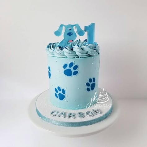 Blue Clues Birthday Cake, Blues Clues Birthday Cake Ideas, Blues Clues 1st Birthday Party, Blues Clues Birthday Party One Year Old, Blues Clues 2nd Birthday Party, Blue Clues Birthday Party Ideas, Blues Clues First Birthday, Blues Clues Cake 1st Birthdays, Blues Clues Smash Cake