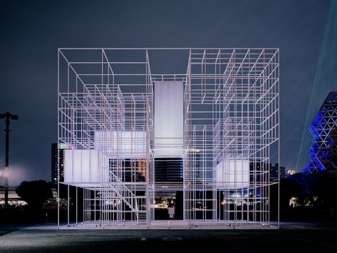 Gallery of The CUBE Pavilion / Quality Innovation United - 6 Cube Architecture, City Structure, Scaffolding Design, Cubes Architecture, Container Art, Parking Lot Architecture, Architecture Concept Diagram, Architecture Ideas, Best Architects