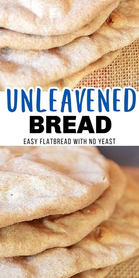 Dough Without Yeast, Unlevin Bread Recipe, Jewish Bread Recipes, Bread Recipes Without Yeast, How To Make Bread Without Yeast Easy, Easy Bread No Yeast, Yeastless Bread Recipes, Passover Bread, Unleavened Recipes