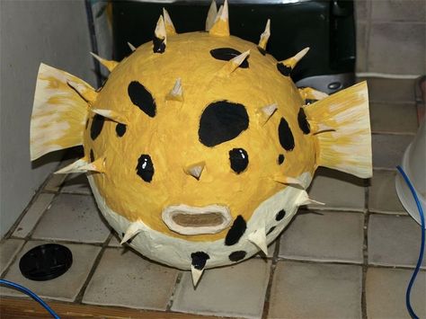 Puffer fish Pufferfish Pumpkin, Puffer Fish Craft, Fish Project, Clay Fish, Elementary Music Lessons, Fish Crafts, Puffer Fish, Elementary Music, Opening Day