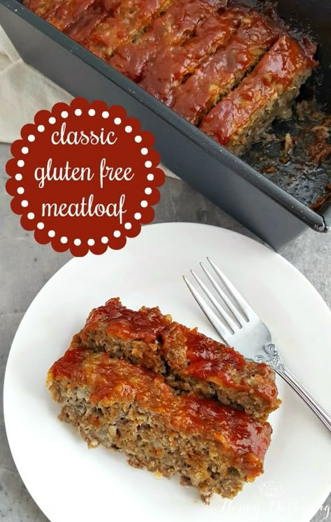 Are you looking for an easy, healthy gluten free meatloaf recipe? Try our mouthwatering gluten free meatloaf. It's made with oatmeal instead of being made with breadcrumbs or with rice. Gluten Free Meatloaf Recipe, Traditional Meatloaf Recipes, Dinner Picnic, Gluten Free Meatloaf, Gluten Free Meat, Gluten Free Dinners, Pain Sans Gluten, Picnic Recipes, Gluten Free Meals