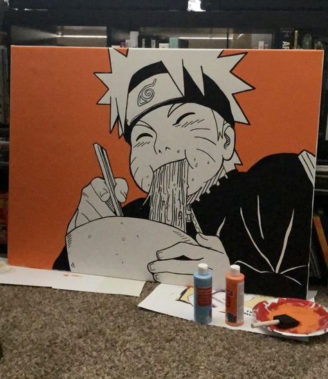 By @Onlymy2cents Anime Painting Ideas, Anime Canvas Painting, Naruto Painting, Anime Painting, Futurisme Retro, Anime Canvas Art, Cute Canvas Paintings, Easy Canvas Art, Canvas Drawings