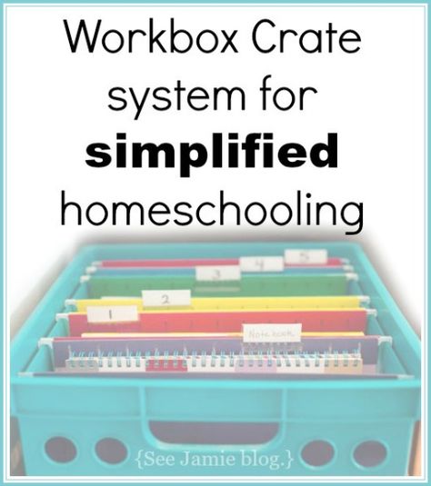 Since we started using a simple workbox crate system in our homeschool, our days are so much better! Homeschool Room Organization, Homeschool Supplies, Homeschool Routine, Homeschool Education, Homeschool Inspiration, How To Start Homeschooling, School Plan, Home Schooling, Homeschool Classroom