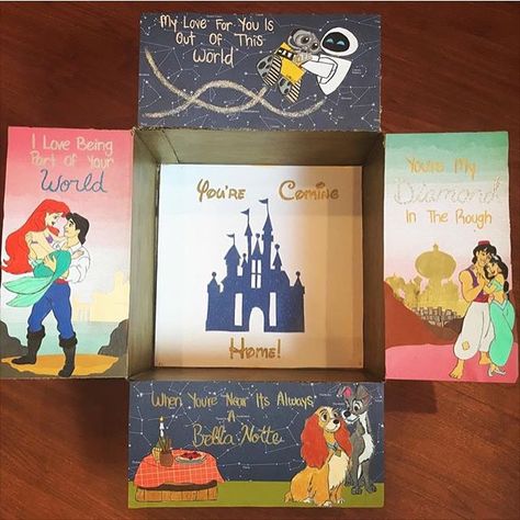 Thanks for sharing @alyssatine 💕 Deployment Packages, Disney Surprise, Deployment Care Packages, Military Care Package, Deployment Gifts, College Care Package, Bf Gifts, Care Box, Presents For Boyfriend